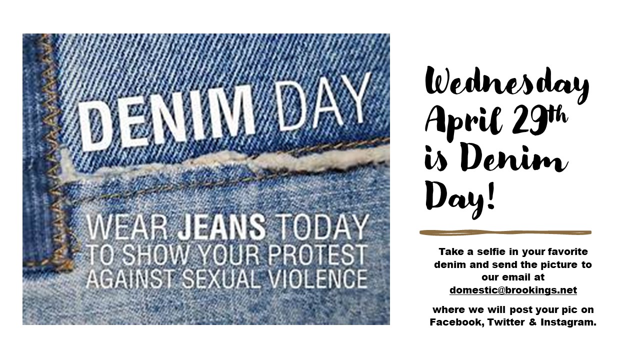 Denim Day Wear jeans today to show your protest against sexual